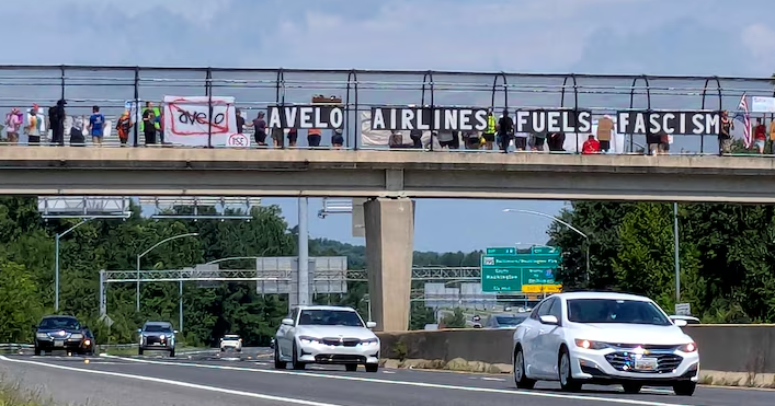 Dozens protest at BWI Airport over Avelo Airlines role in ICE deportations 