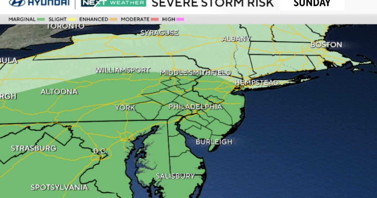 Strong storms possible Sunday in Philadelphia area, heat wave on the way 