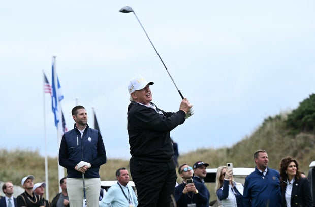 Trump wraps up golf-filled Scotland visit by opening new golf course bearing his name
