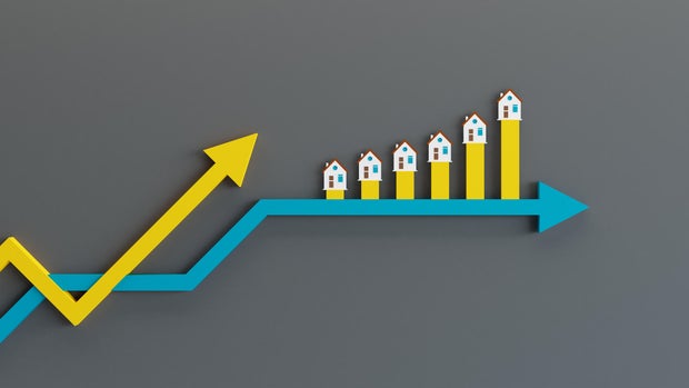 Real estate business graph and charts