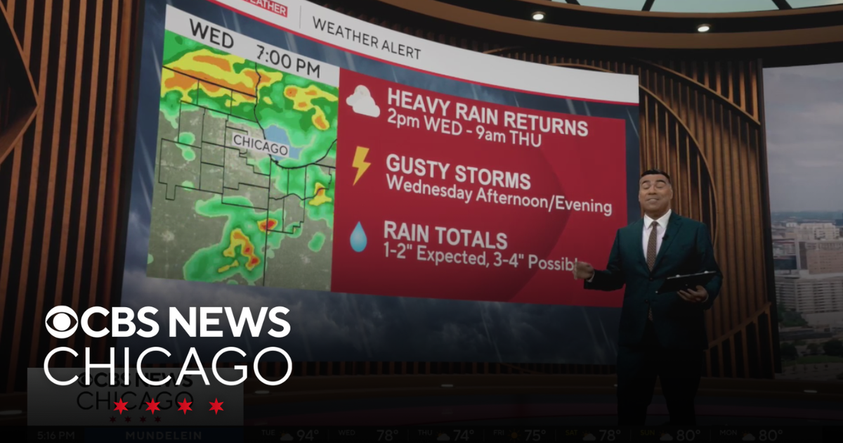 Heavy rain returns Wednesday in Chicago - CBS Chicago