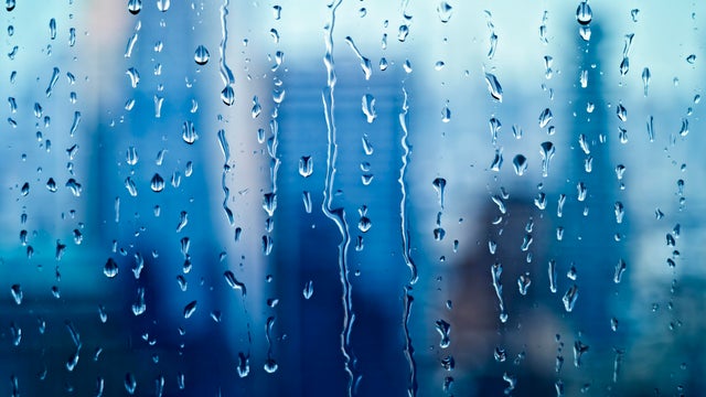 Close-up of raindrops on window 