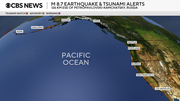 Hawaii under tsunami warning, Japan issues tsunami alert after 8.8 earthquake off Russia