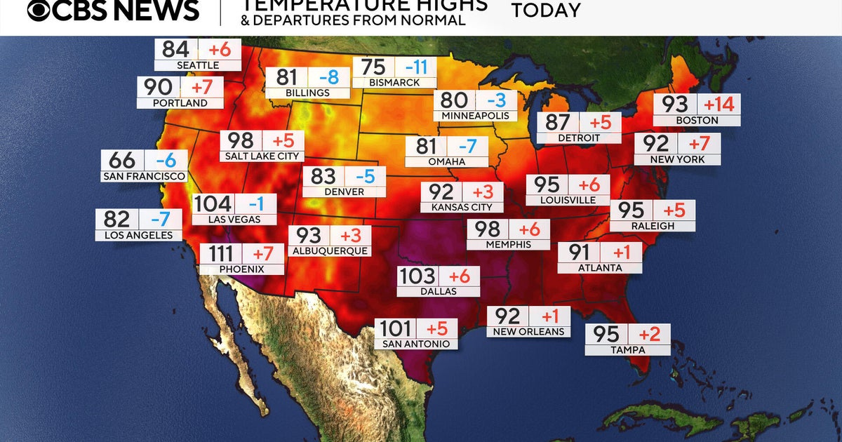 Maps show another day of extreme temperatures for millions 