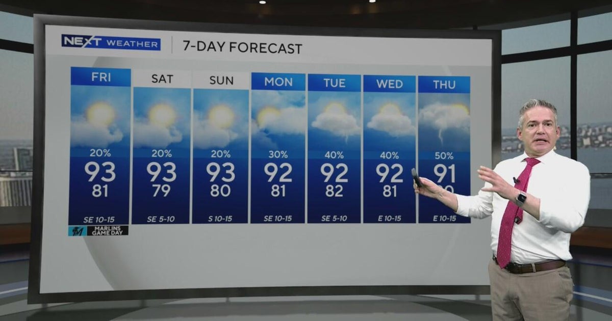 More hot weather, lower rain chances ahead for South Florida – CBS News