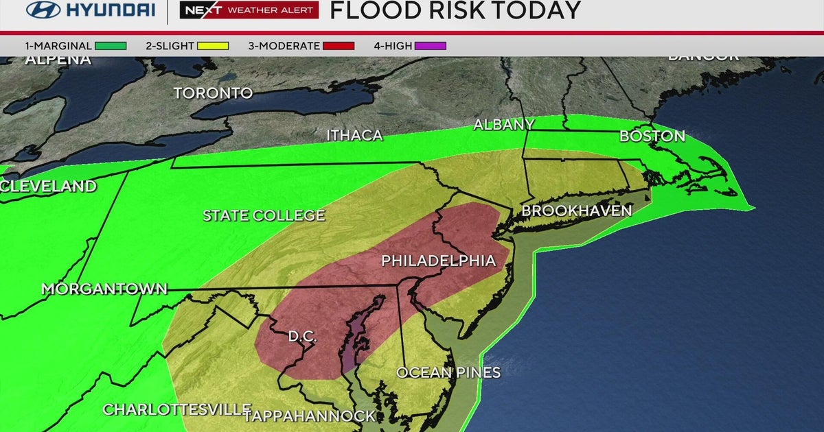 Flood risk in Philadelphia area as PM storms could bring heavy rain 