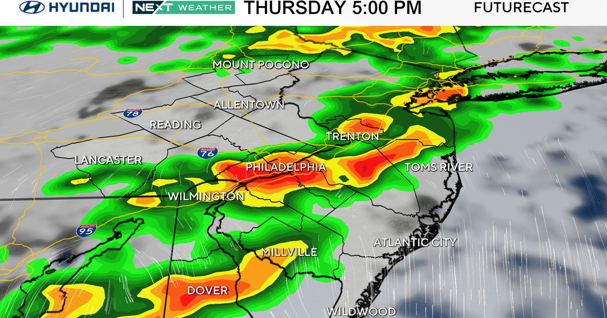 Severe storms Thursday in Philly region to bring heavy rain, damaging winds 