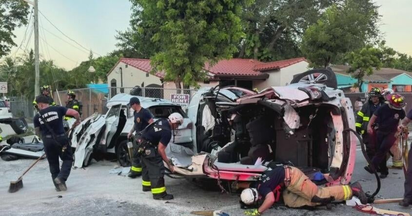 Four people taken to the hospital after multi-vehicle crash in Miami Four people taken to the hospital after multi-vehicle crash in Miami