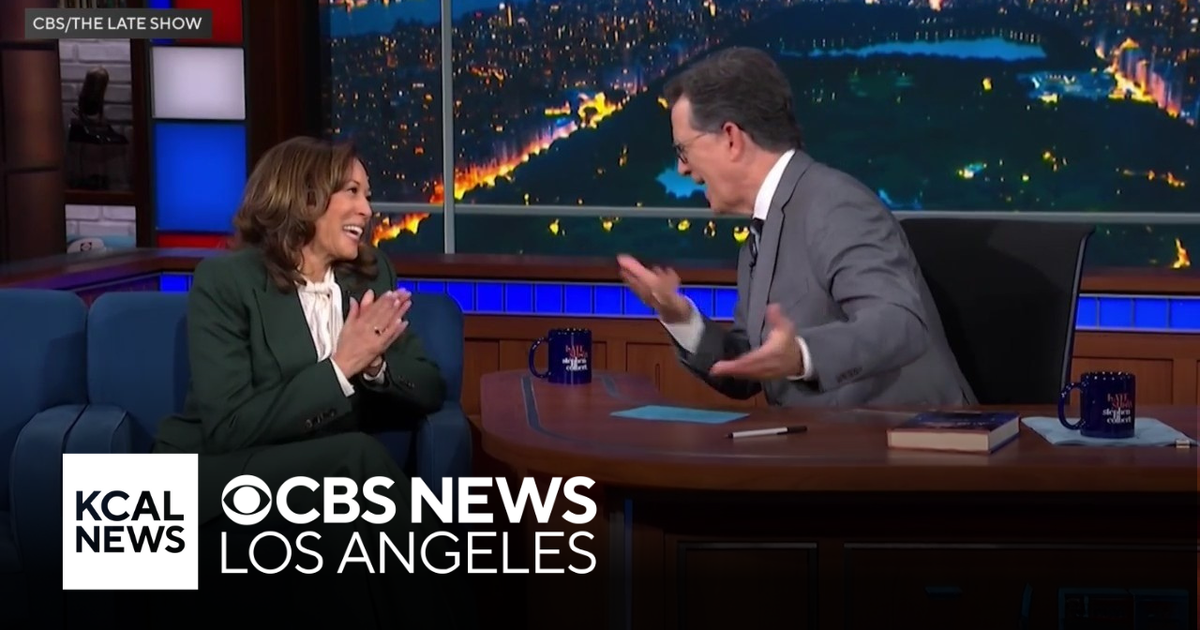Former Vice President Kamala Harris visits "The Late Show With Stephen Colbert"