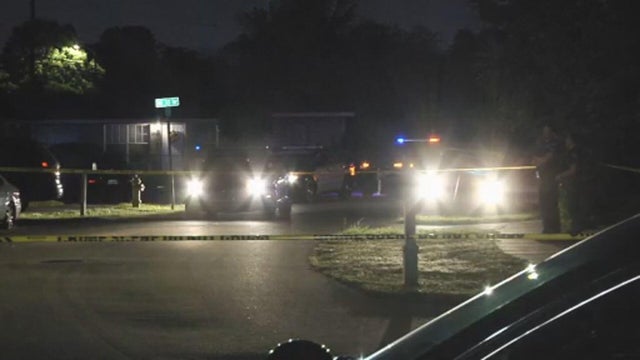 Flashing lights on top of police patrol car 