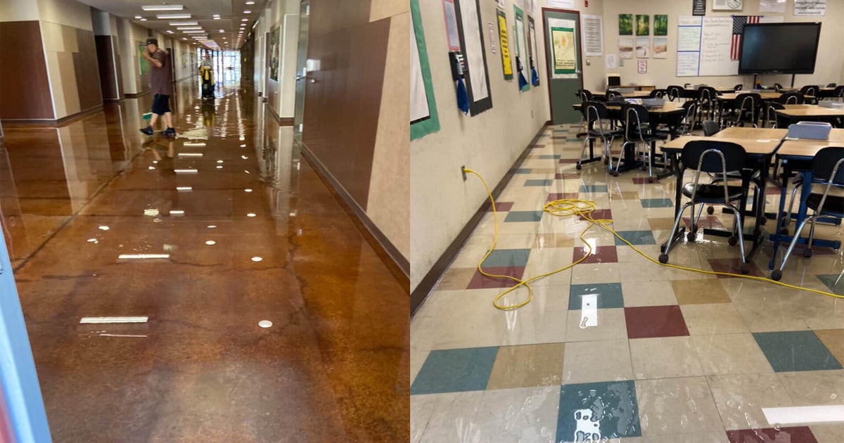 McNair High in Stockton flooded by water main break, students shift to remote learning 
