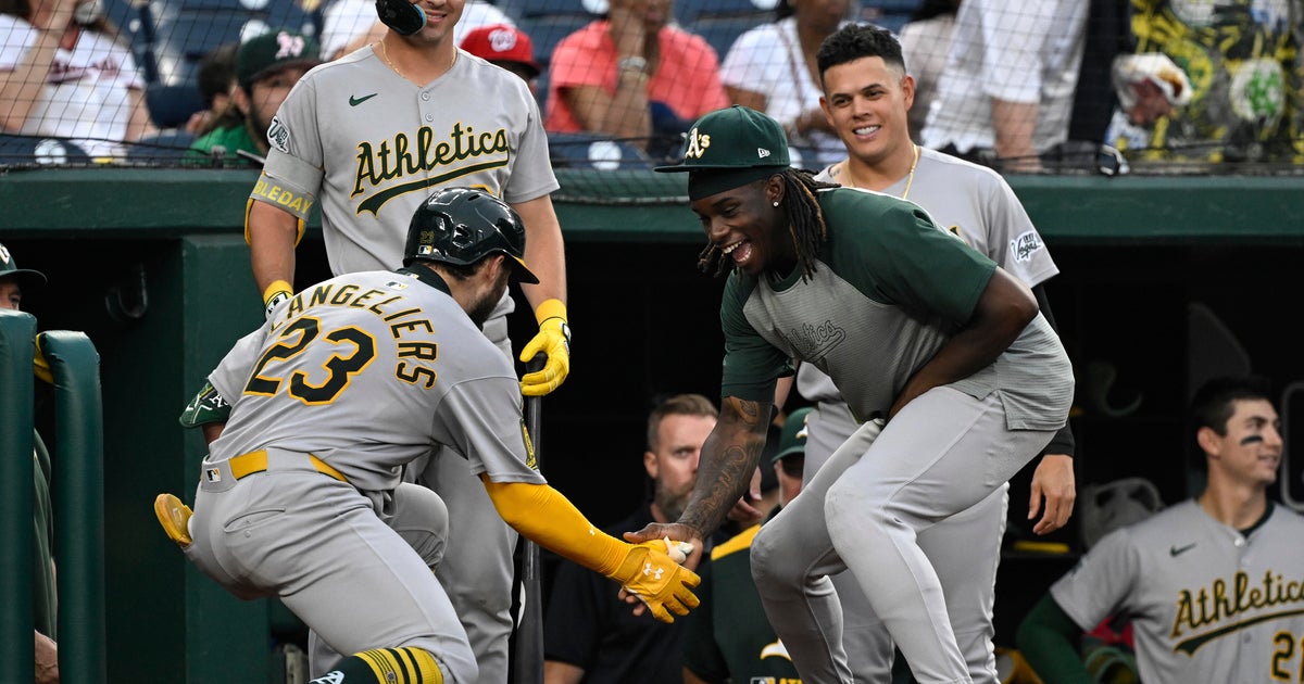 Shea Langeliers hits 3 homers as Athletics beat Nationals 16-7 
