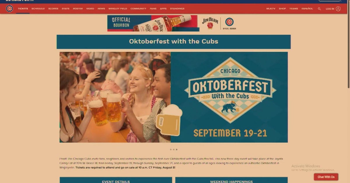 Chicago Cubs are hosting Oktoberfest at Wrigley Field 