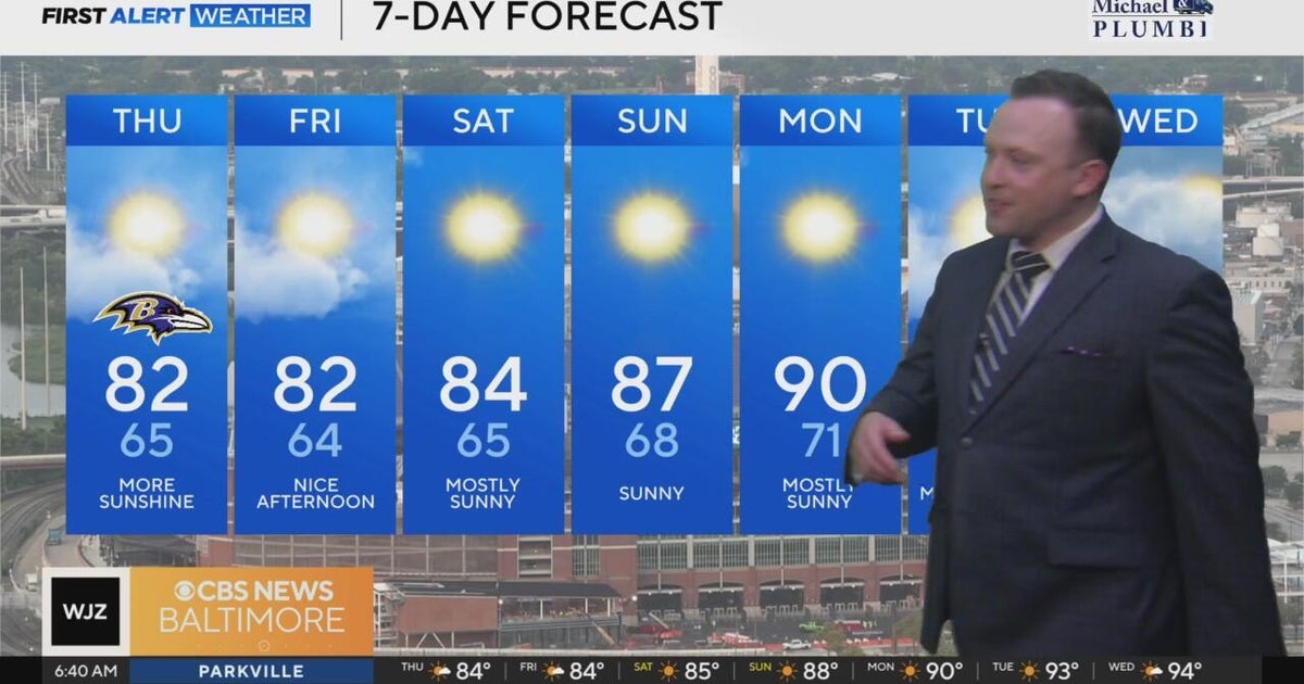 Thursday begins with mild, humid weather in Maryland - CBS Baltimore