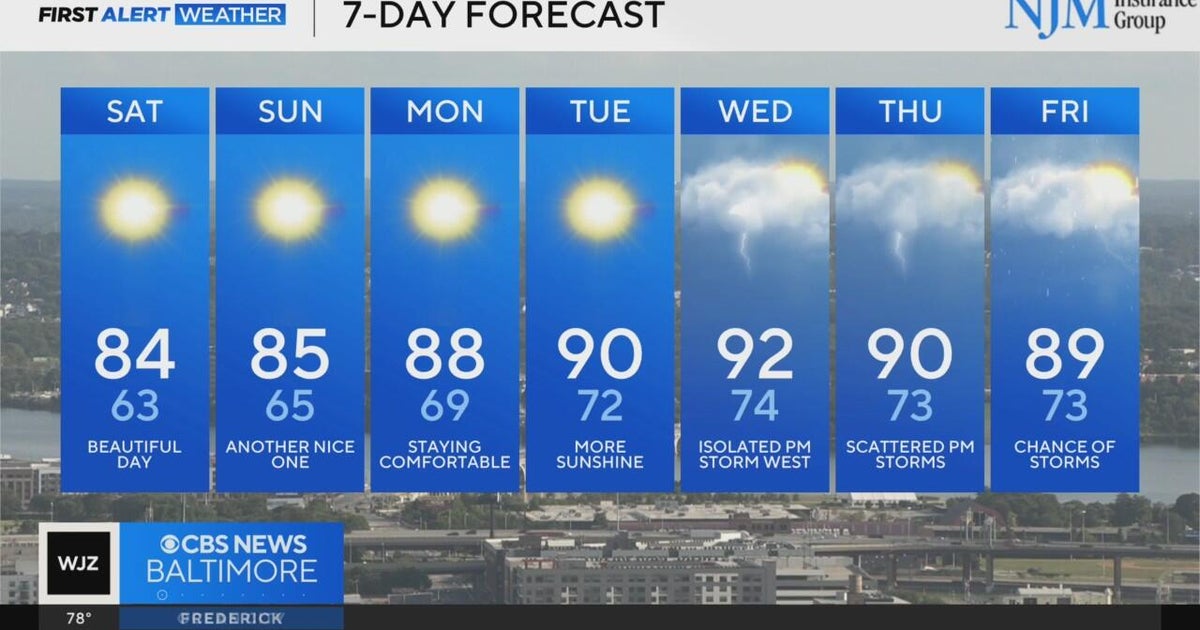 Beautiful weekend expected across Maryland - CBS Baltimore