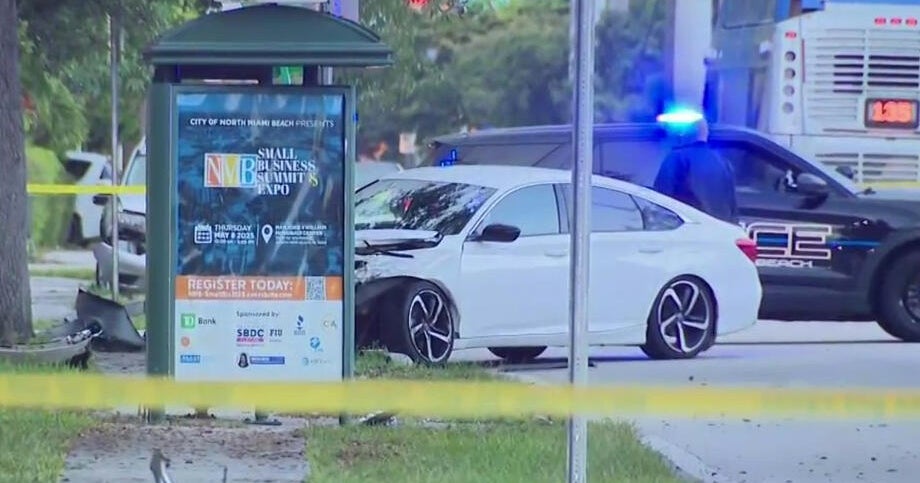 Deadly multi-vehicle crash shuts down North Miami Beach street, possibly knocks power nearby