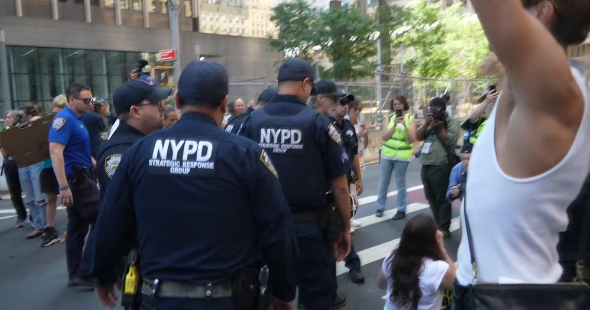 Anti-ICE protesters arrested outside 26 Federal Plaza in NYC 