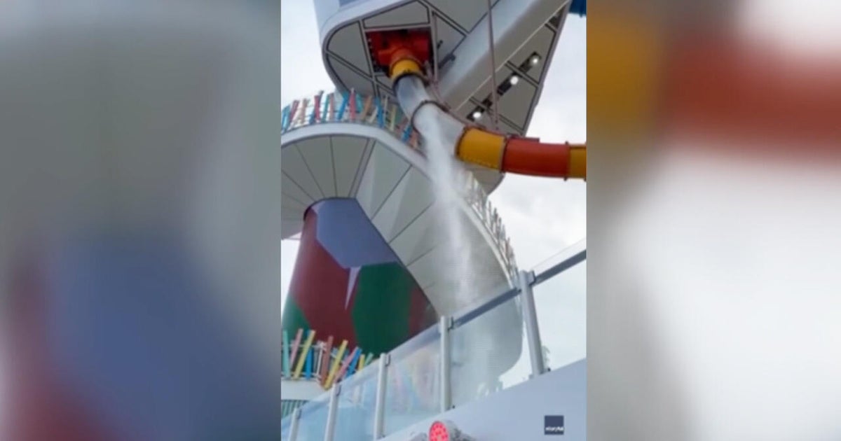 Video shows water gushing from broken cruise slide, injuring guest 
