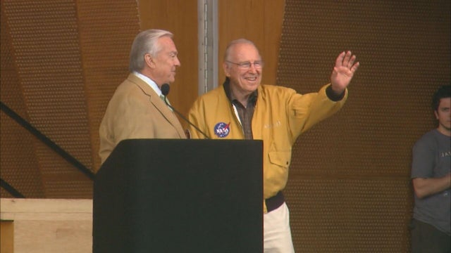 Apollo 13 Astronauts Fred Haise, Jim Lovell, and Ken Mattingly. 