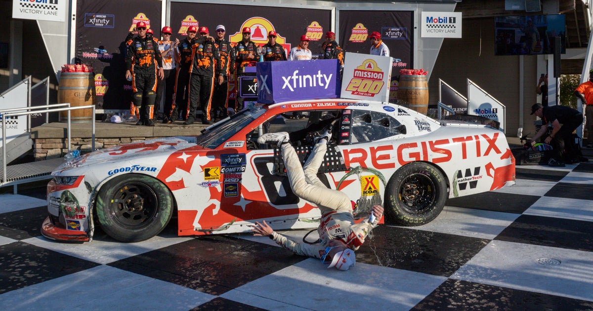 NASCAR driver Connor Zilisch breaks collarbone after falling from his vehicle in victory lane