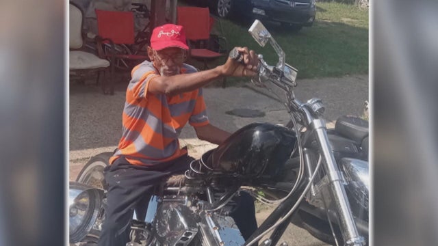 A photo of Kenneth Blane Smith on his motorcycle 