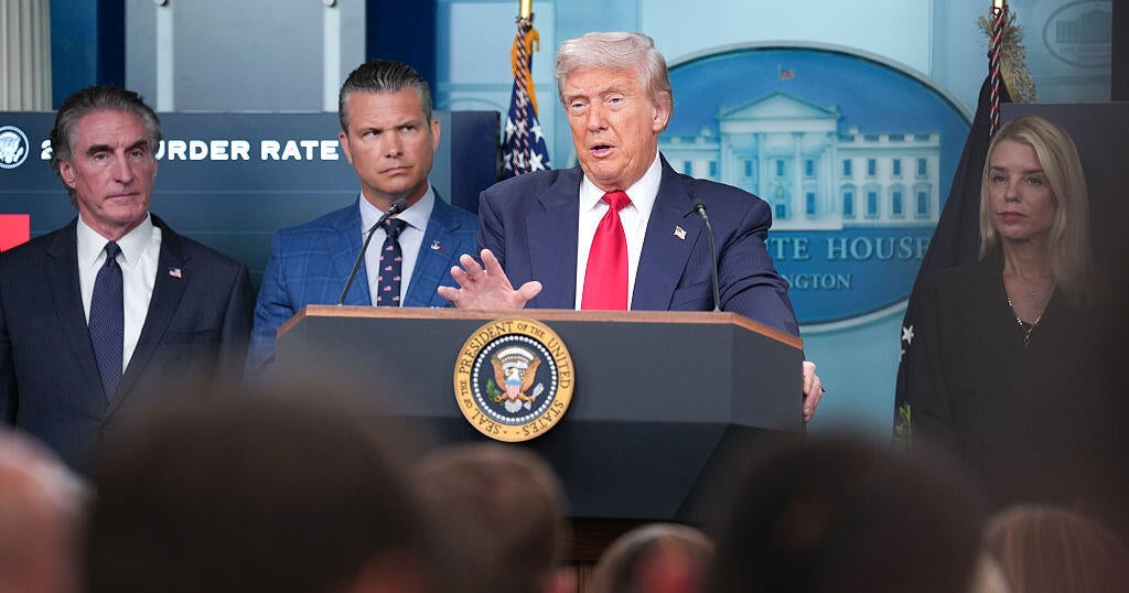 Watch Live: Trump announces deployment of National Guard to D.C., takeover of local police