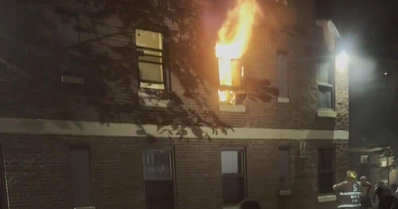 Woman jumps out window onto mattress to escape Somerville apartment fire 