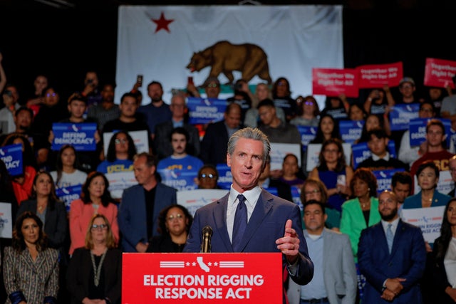 California Gov. Gavin Newsom makes redistricting announcement in Los Angeles 