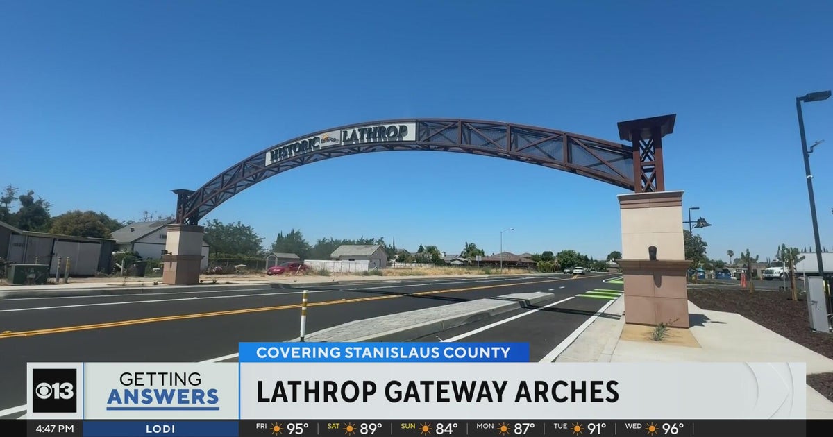Work on Lathrop Gateway Arches nears completion