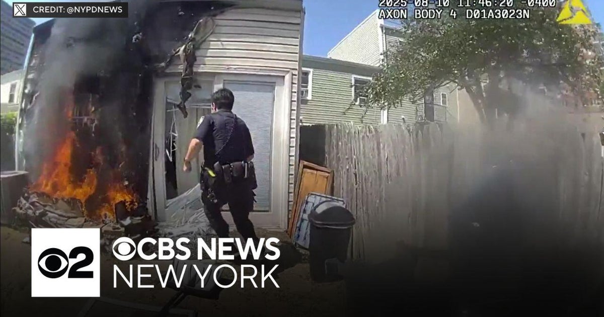 Video shows NYPD fire rescue on Coney Island - CBS New York