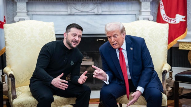 President Trump and Ukrainian President Volodymyr Zelensky 
