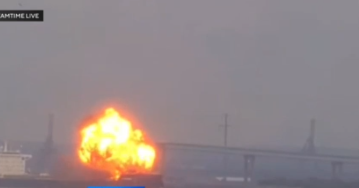 Video shows ship filled with coal explode near Baltimore's Key Bridge collapse site