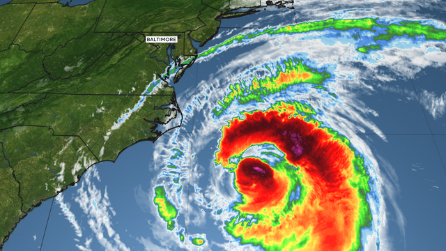 Satellite Imagery Of The Hurricane Erin In The Atlantic Ocean 