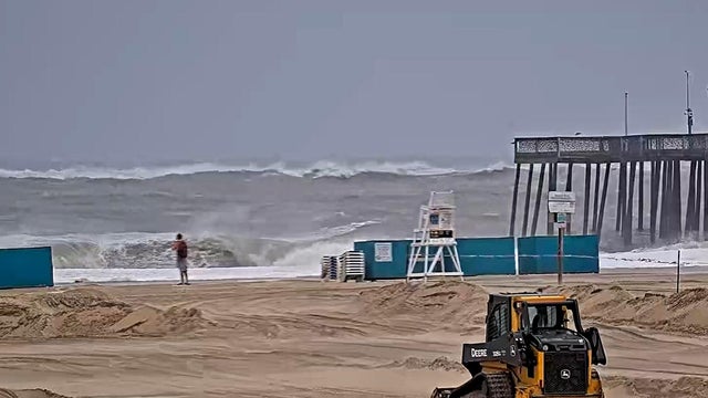 Dangerous Conditions on Maryland Beaches due to Hurricane Erin 
