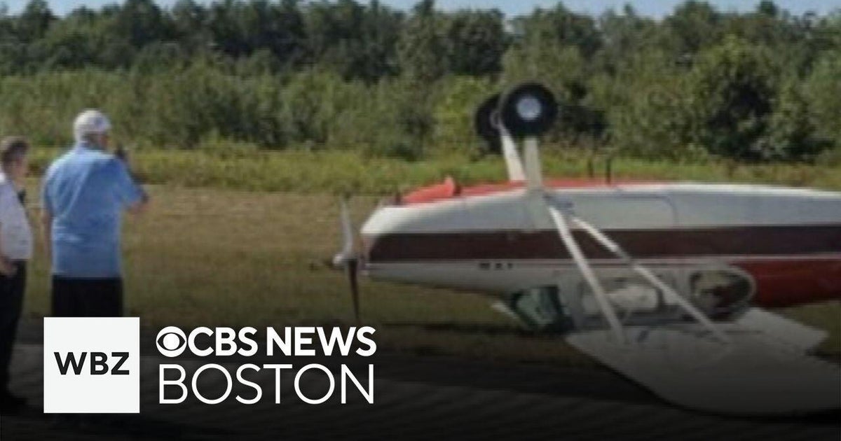 Plane flips over on Massachusetts runway and more top stories - CBS Boston