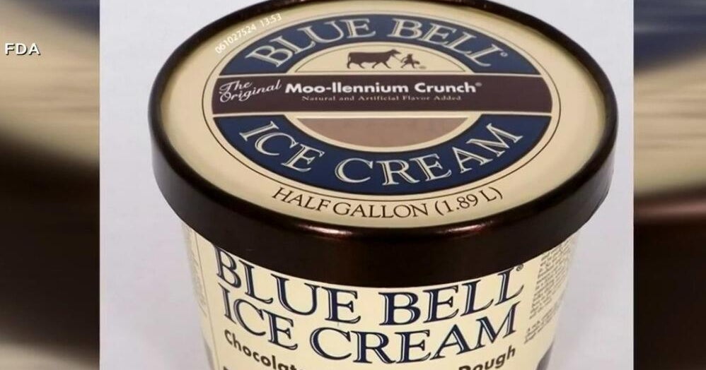 Blue Bell recalls half-gallon cartons of Moo-llennium Crunch ice cream ...