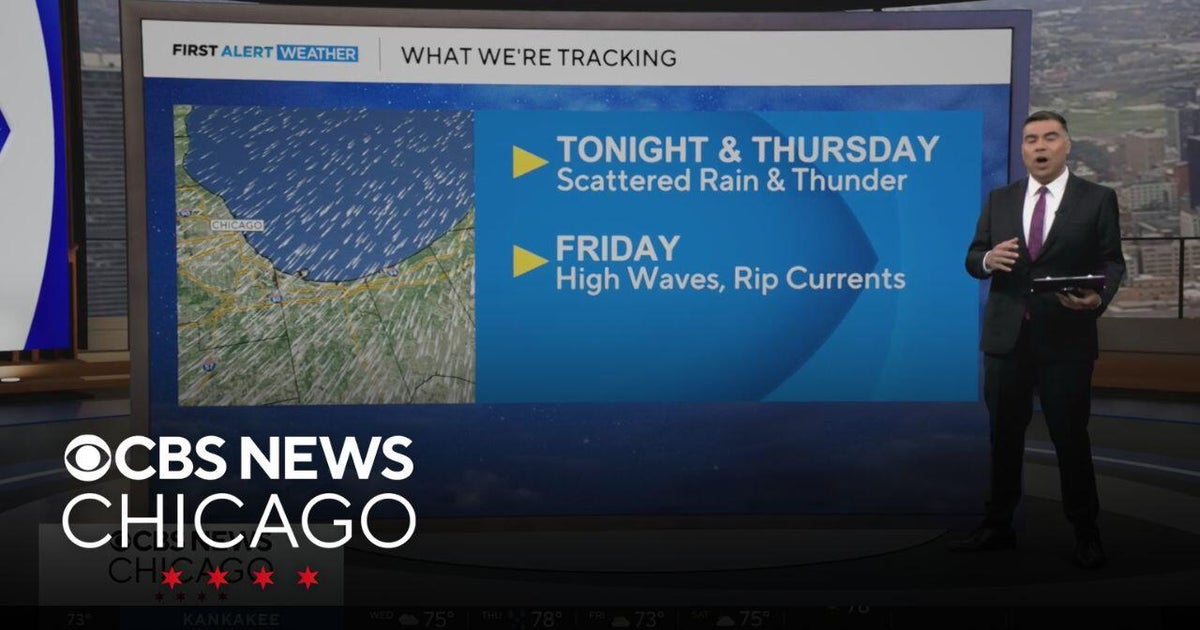 Scattered showers overnight, cooler air by Friday - CBS Chicago