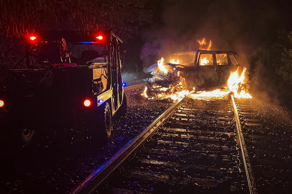Man seriously injured when freight train hits vehicle in Harvard ...