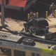 Driver collides with train, slams into sign outside King Taco in East Los Angeles 