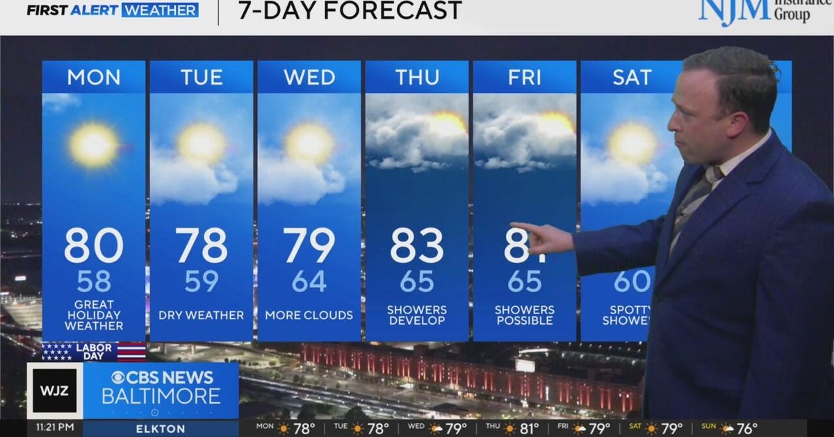 Fall-like weather for Labor Day in Maryland - CBS Baltimore