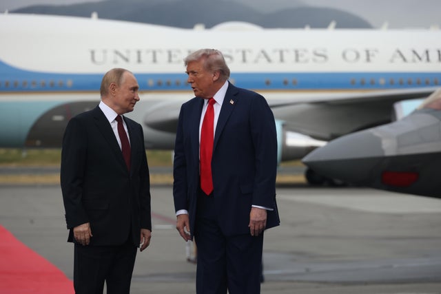 U.S. President Trump And Russian President Putin Meet On War In Ukraine At U.S. Air Base In Alaska 