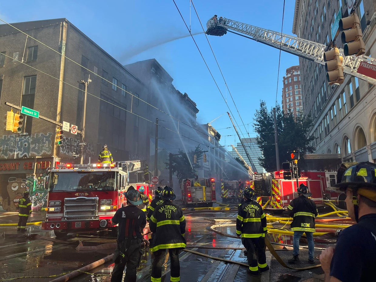Fire that spread across three vacant buildings in Downtown Baltimore ...