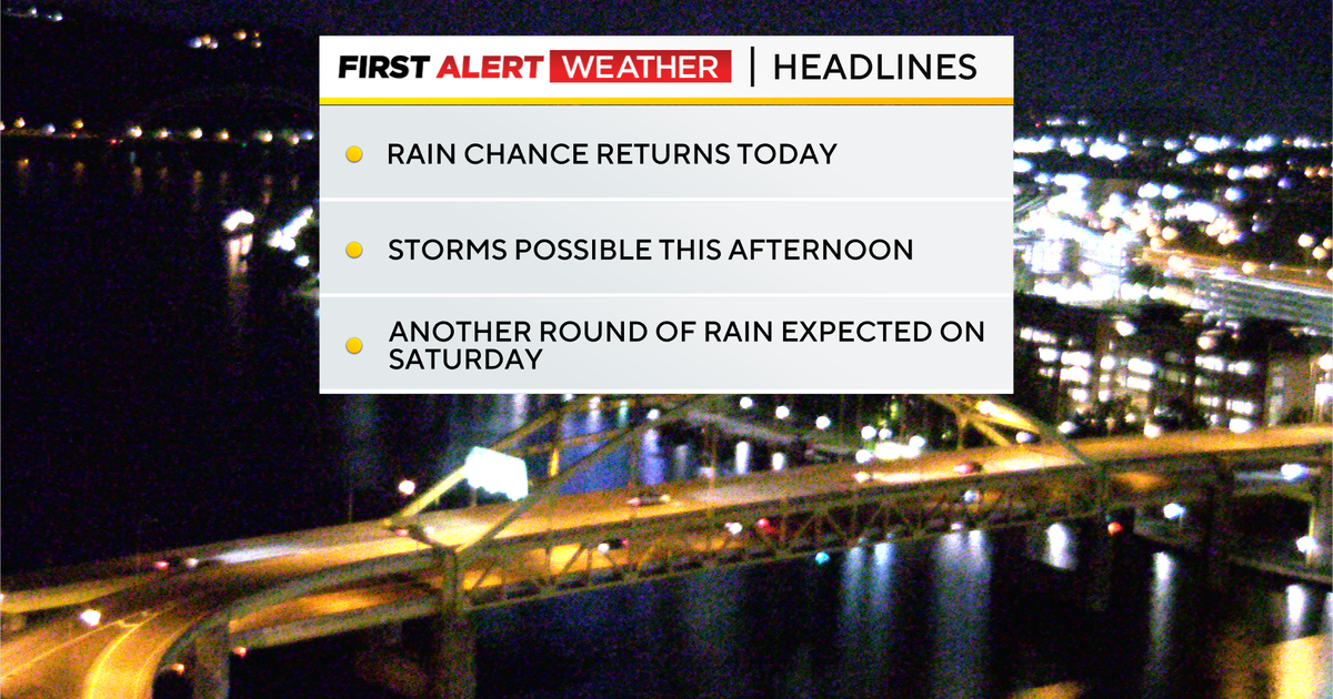 Two rounds of rain expected in the Pittsburgh area, storm chances ...