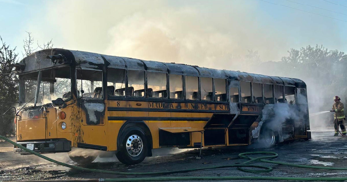 Students safe after Central California school bus bursts into flames