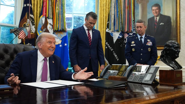 President Trump Makes An Announcement And Signs Executive Order From The Oval Office 