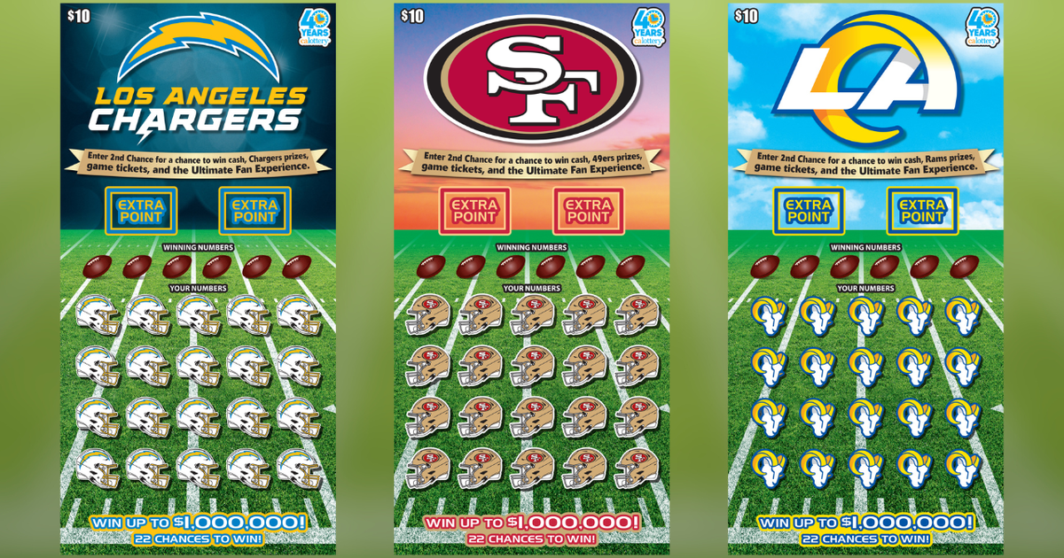 California lottery releases Chargers, Rams and 49ers themed scratchers for start of NFL season