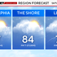 NEXT Weather Alert for possible evening storms. Warm, humid conditions in the Philly area. 