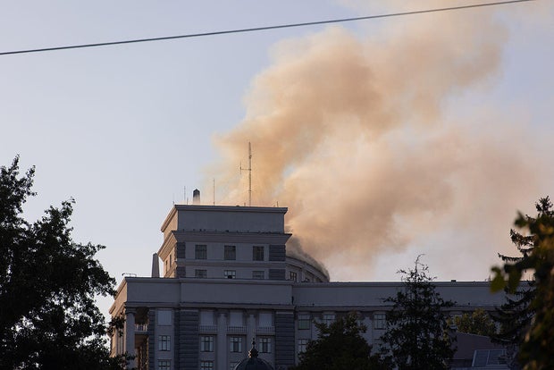 The consequences of Russia's drone and missile attack on Kyiv 