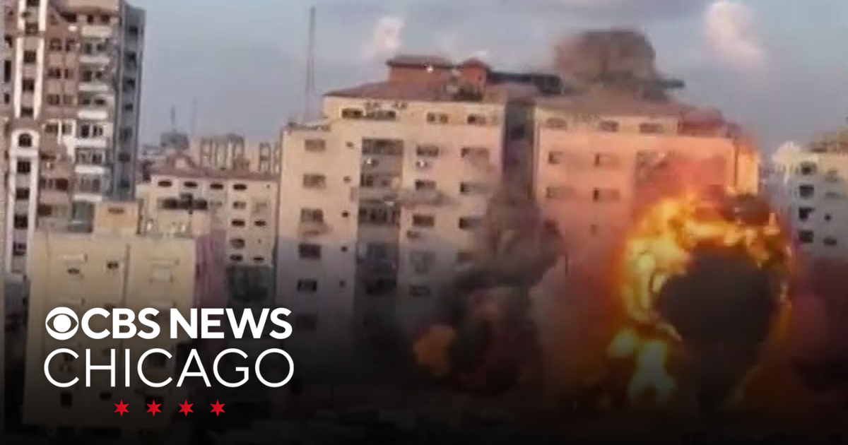 Israel defense forces demolish Al-Roya building in airstrikes in Gaza ...