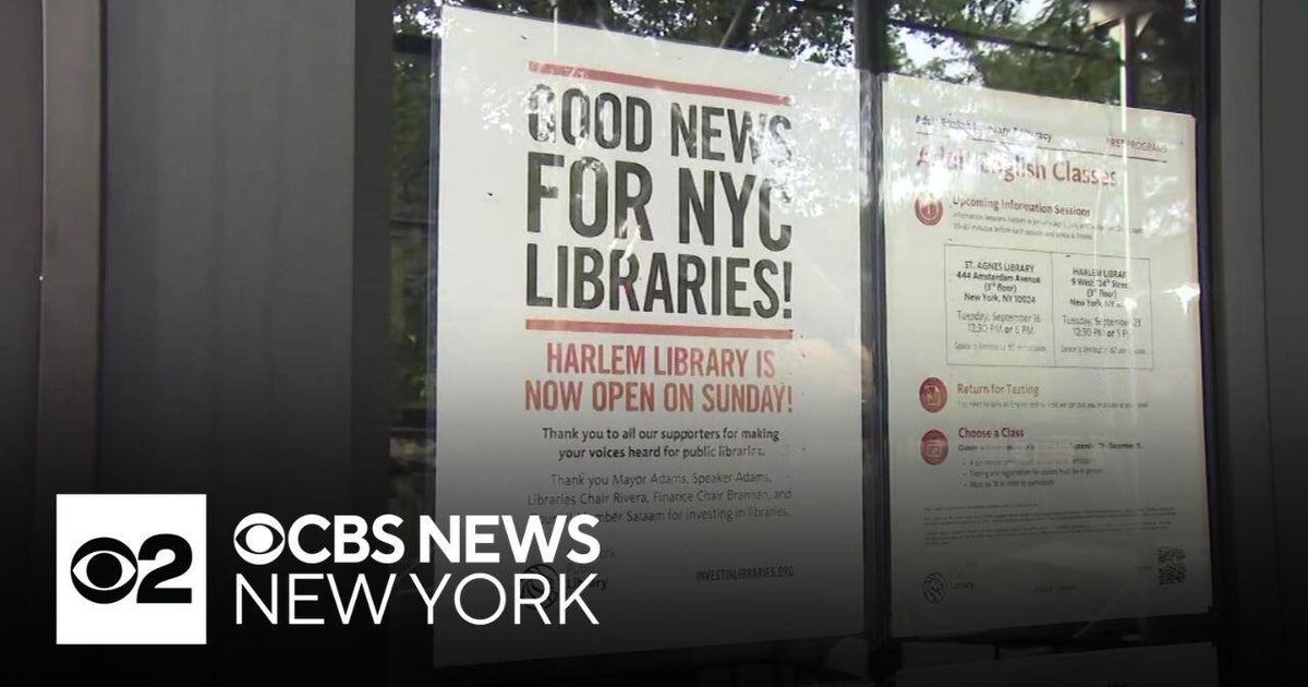 Sunday service returns at New York City public libraries - CBS New York